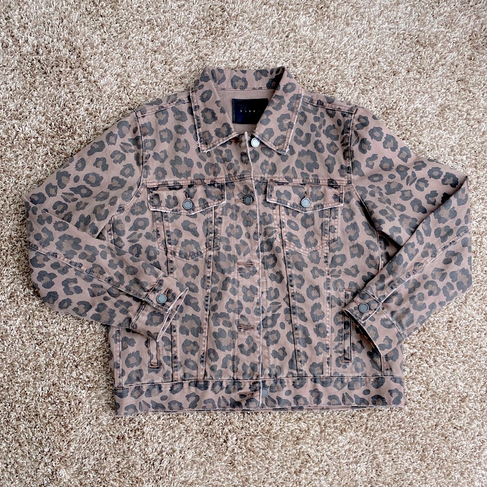 Cheetah Print Jean Jacket